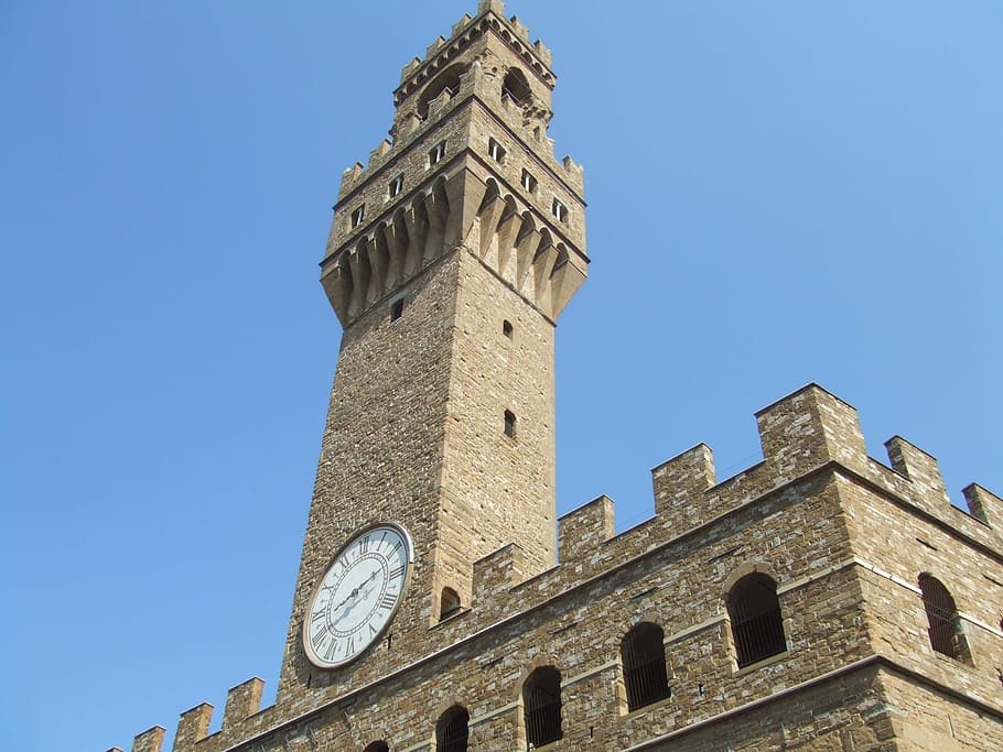 Italy, Medieval, Florence, Clock, tower, history, building exterior HD wallpaper