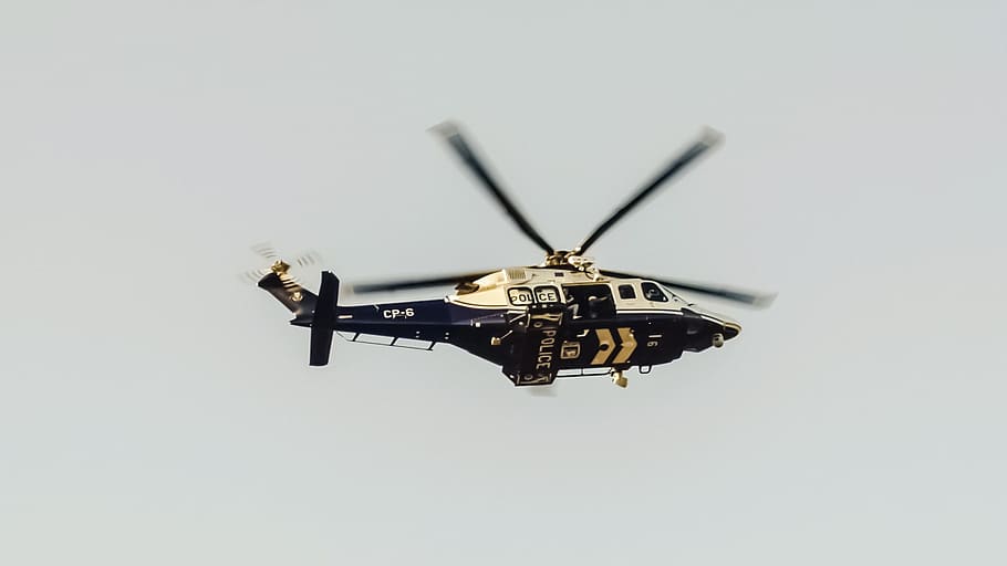 Helicopter, Flying, Rescue, Police, emergency, chopper, patrol, HD wallpaper
