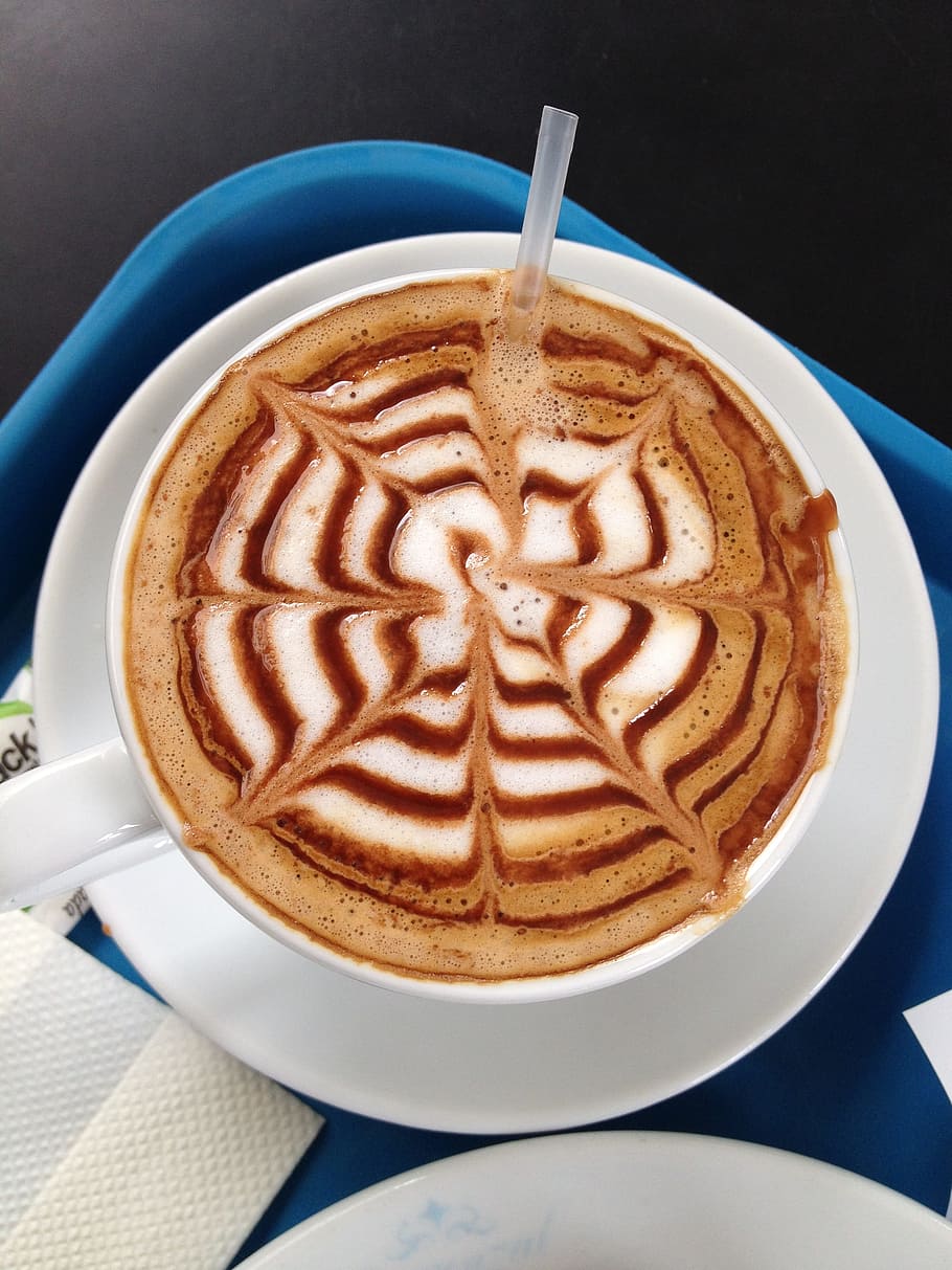 Coffee, Cup, Dessert, cappuccino, drink, coffee - Drink, heat - Temperature HD wallpaper