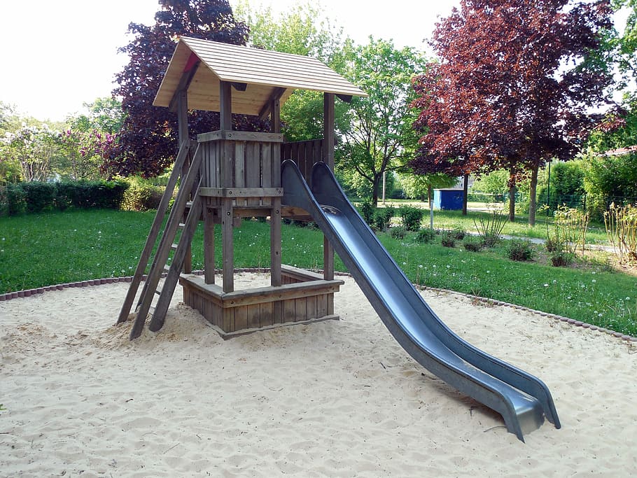 Playground, Slide, Game, Device, game device, children's playground HD wallpaper