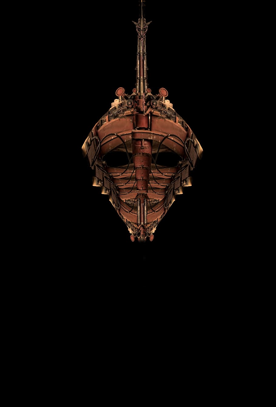 doubled, shearing, mask, copy space, no people, black background HD wallpaper