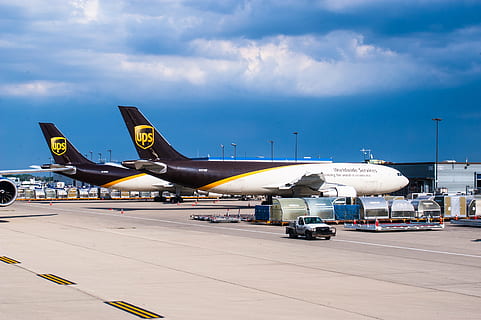 ups, engine, boeing, 747, 8f airport, aircraft, fly, aviation HD wallpaper