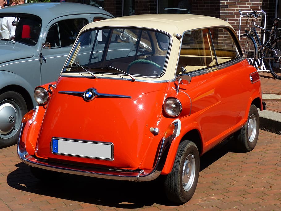 bmw isetta 700, oldtimer, city car, rarity, classic, automotive HD wallpaper