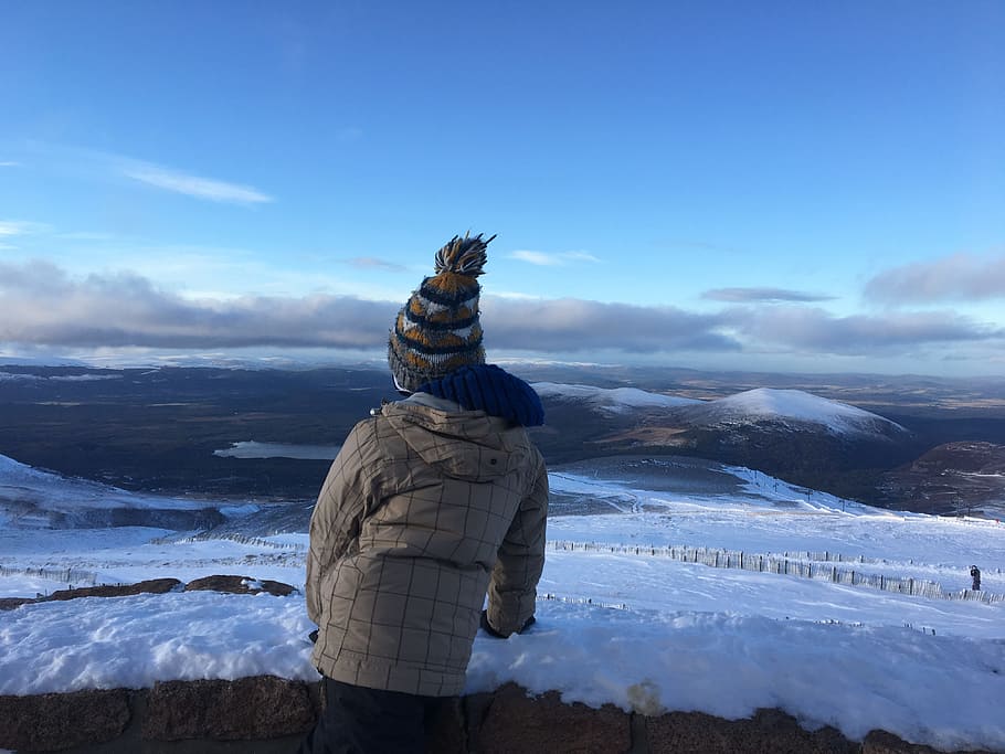 outdoors, snow, winter, sky, water, aviemore, scotland, mountain HD wallpaper