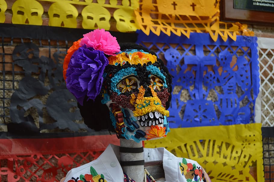 skull, day of the dead, life, crafts, skeleton, popular festivals, HD wallpaper