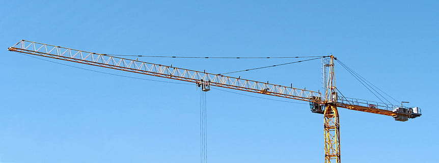 Crane, Tall, Tower, Banner, High, construction, mast, jib, horizontal HD wallpaper