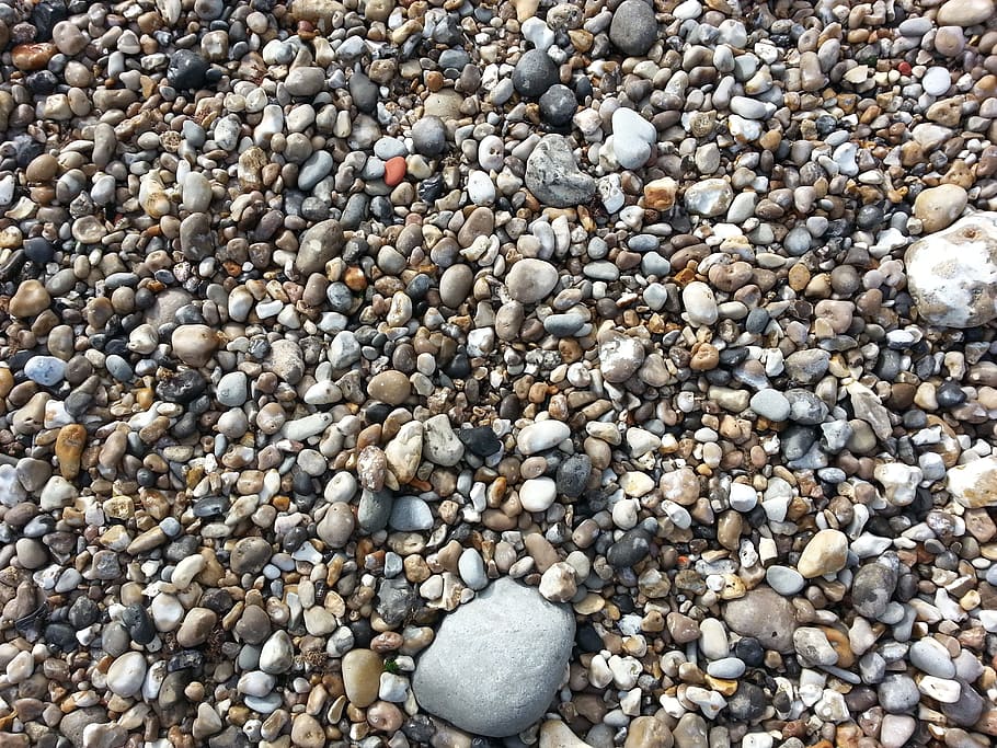 pebble, beach, normandy, stone - object, solid, rock, full frame HD wallpaper