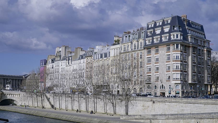 paris, building, sky, building exterior, architecture, built structure HD wallpaper