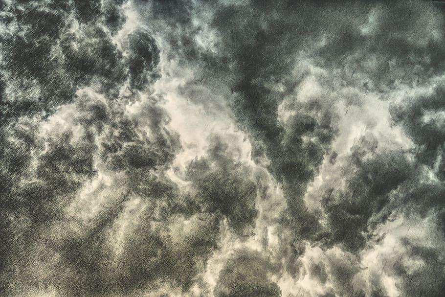 Thunderstorm, storm clouds, sky, dark clouds, weather, forward HD wallpaper