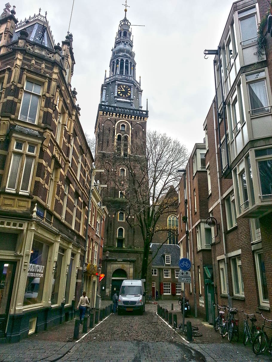 amsterdam, netherlands, kerk, architecture, skyline, city, cityscape HD wallpaper