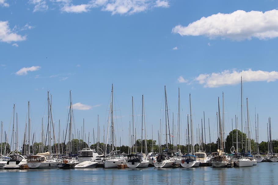 view, haven, boat, water, river, canada, nautical vessel, sky HD wallpaper