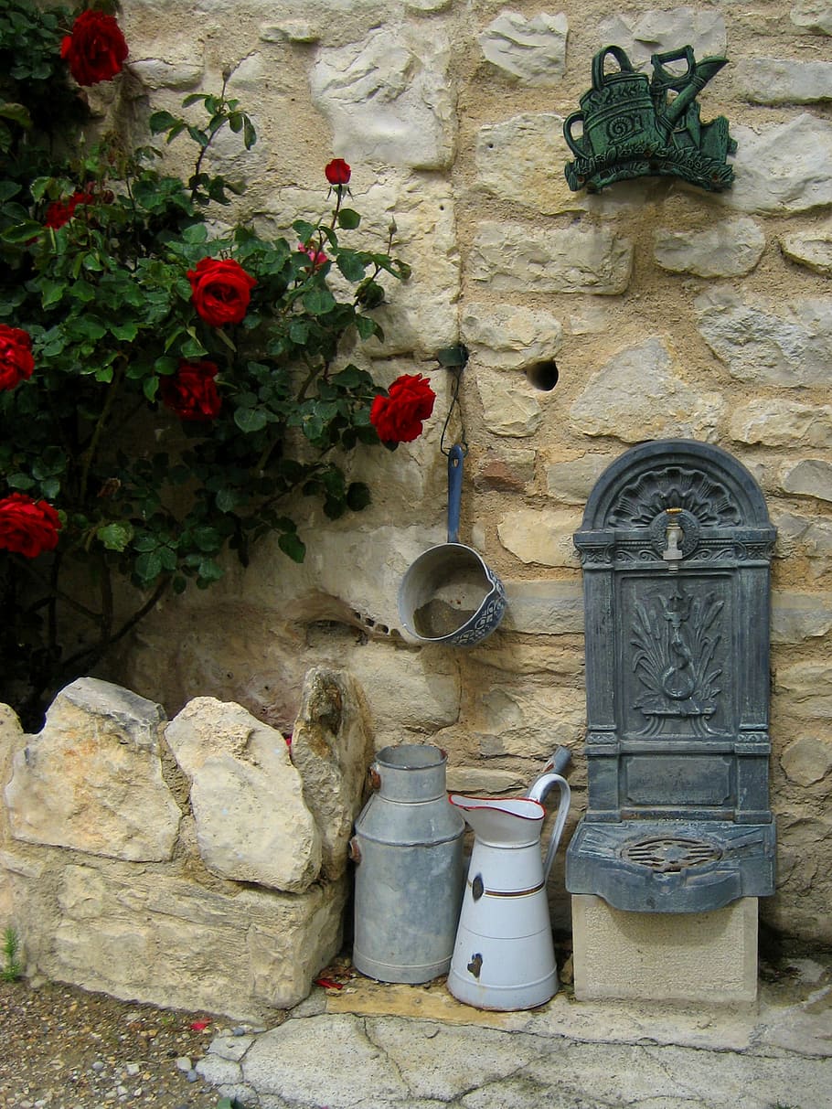 tap, pitcher, provence, banon, france, architecture, built structure HD wallpaper