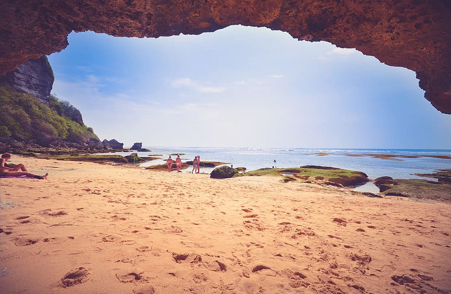 beach, sand, sunshine, summer, vacation, travel, trip, people HD wallpaper