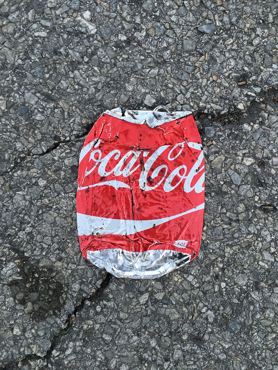 Smashed, Can, Soda, sign, no people, text, communication, day HD wallpaper