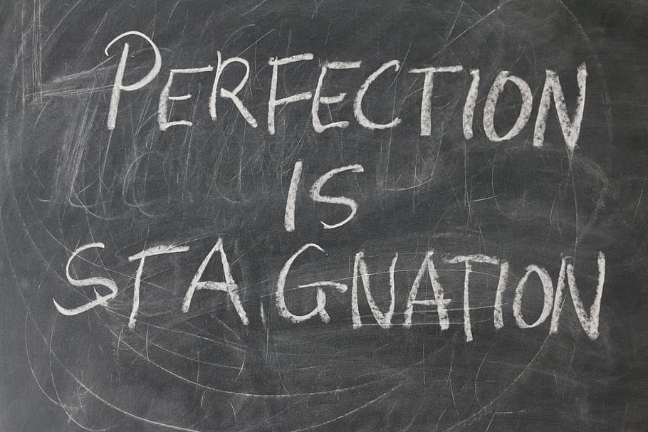 Perfection IS Stagnation text, board, school, critical, think HD wallpaper