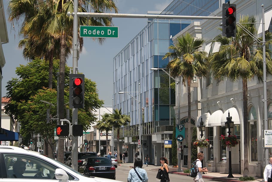 beverly hills, rodeo drive, california, usa, city, architecture, HD wallpaper