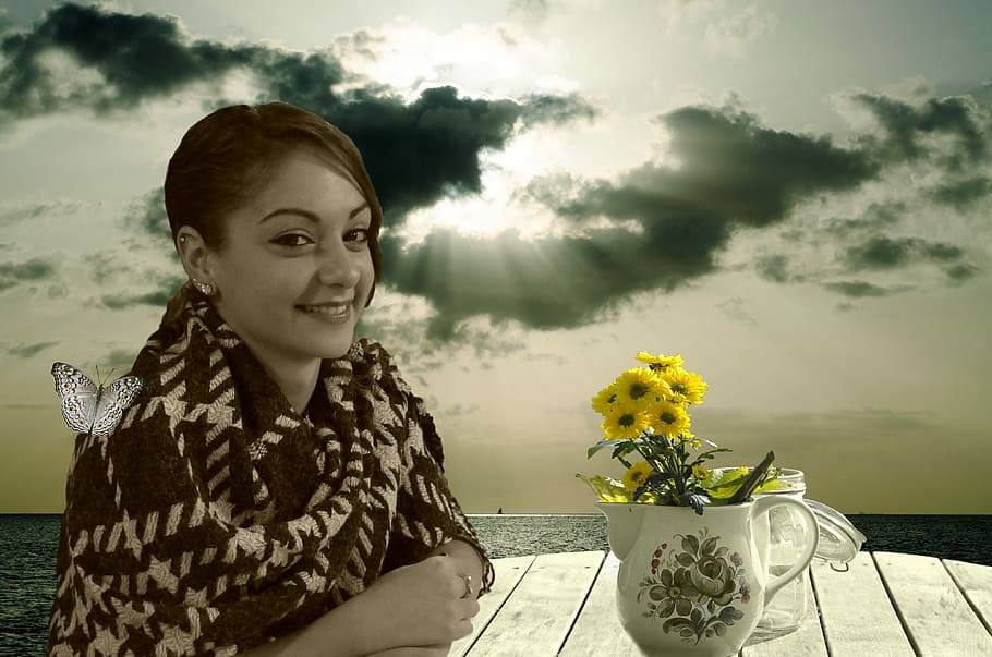 Waiting, Smile, anna, one person, children only, one girl only HD wallpaper