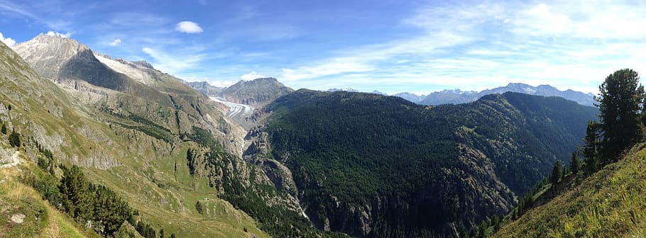 mountains, aletsch, hiking, beauty in nature, sky, scenics - nature HD wallpaper