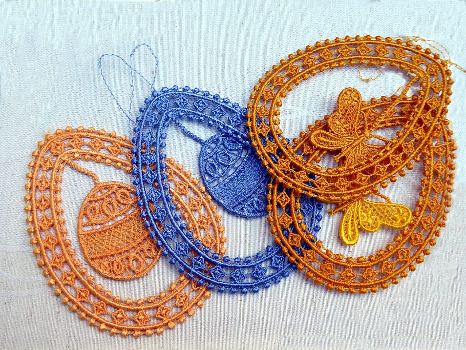 Easter Eggs, Crochet, Decoration, colorful, happy easter, blue HD wallpaper