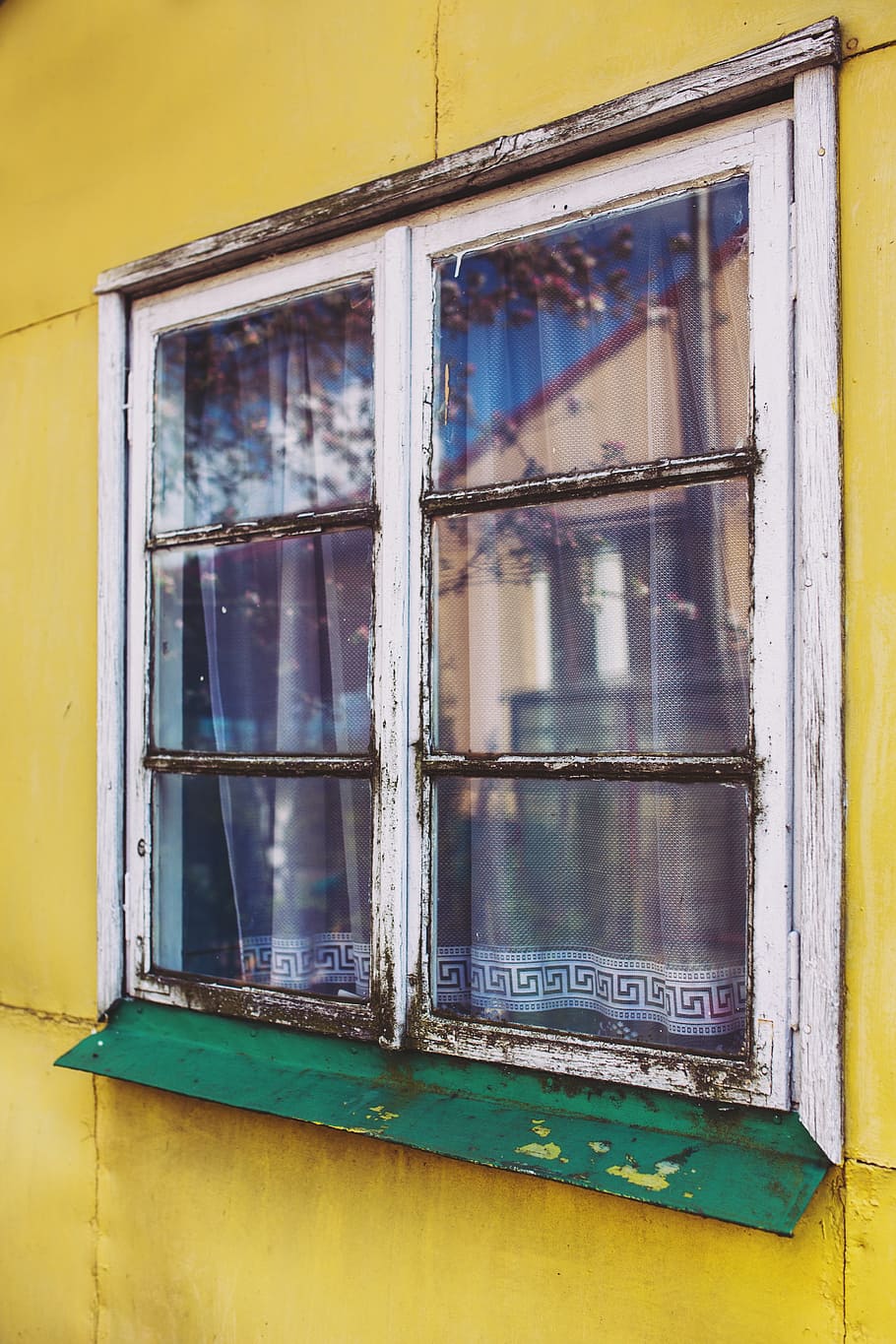 Old, Vintage, Retro, Window, Wood, wooden, glass, green, house HD wallpaper