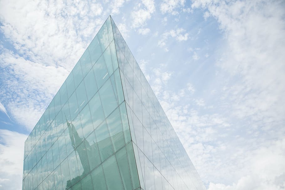 clouds, architecture, skyscraper, built structure, cloud - sky HD wallpaper
