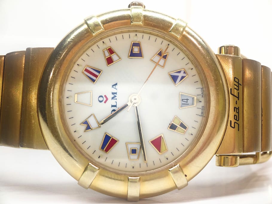 Clock, Watch, Time, Gold, Luxury, mark, image, gold colored HD wallpaper