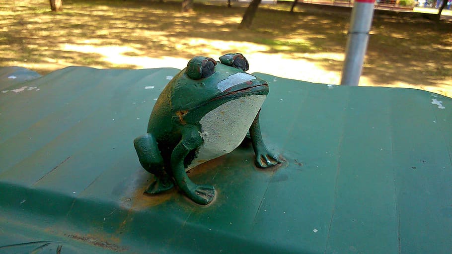 frog, iron, statue, animal themes, animals in the wild, one animal HD wallpaper