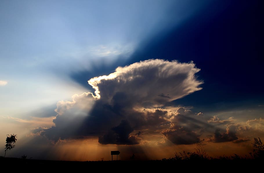 Rays, Twilight, Cloud, White, sky, fluffy, nature, cloud - Sky HD wallpaper