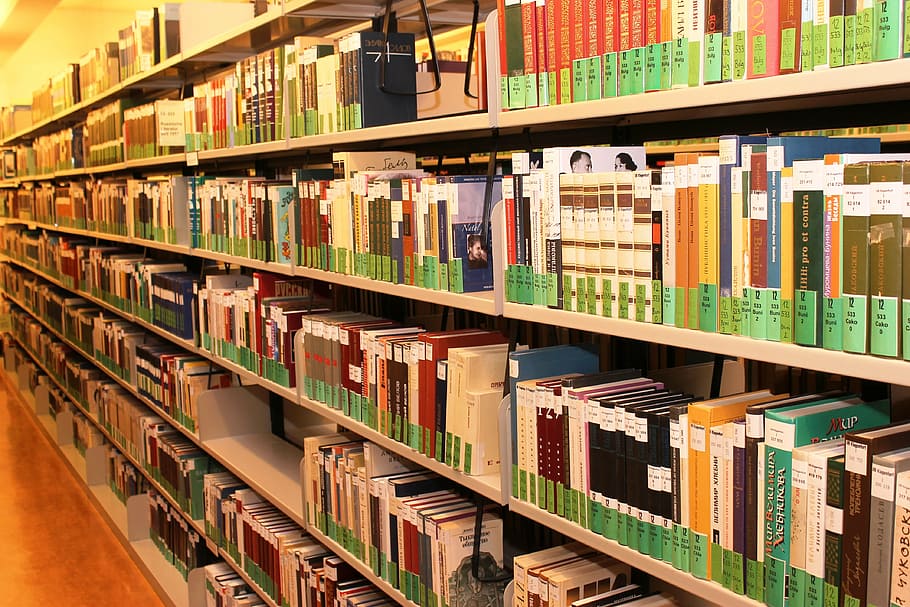 library interior, books, bookshelf, read, historically, literature HD wallpaper