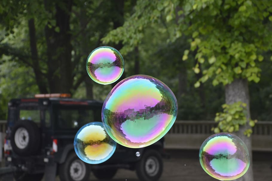 soap bubble, berlin, brandenburg gate, auto, tree, colorful HD wallpaper