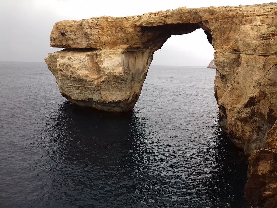 Gozo, Malta, Rock, rock - object, nature, sea, water, beauty in nature HD wallpaper