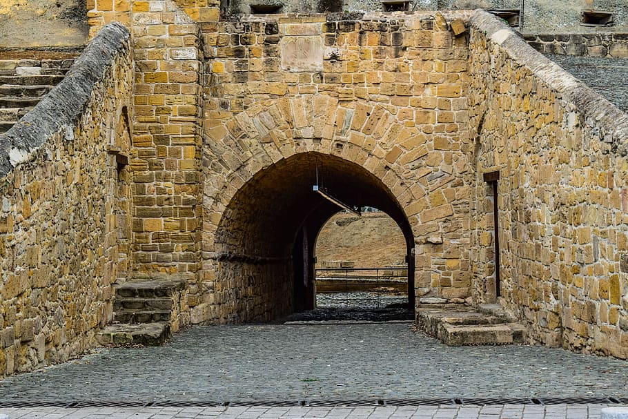 gate, wall, old, architecture, stone, monument, historical HD wallpaper