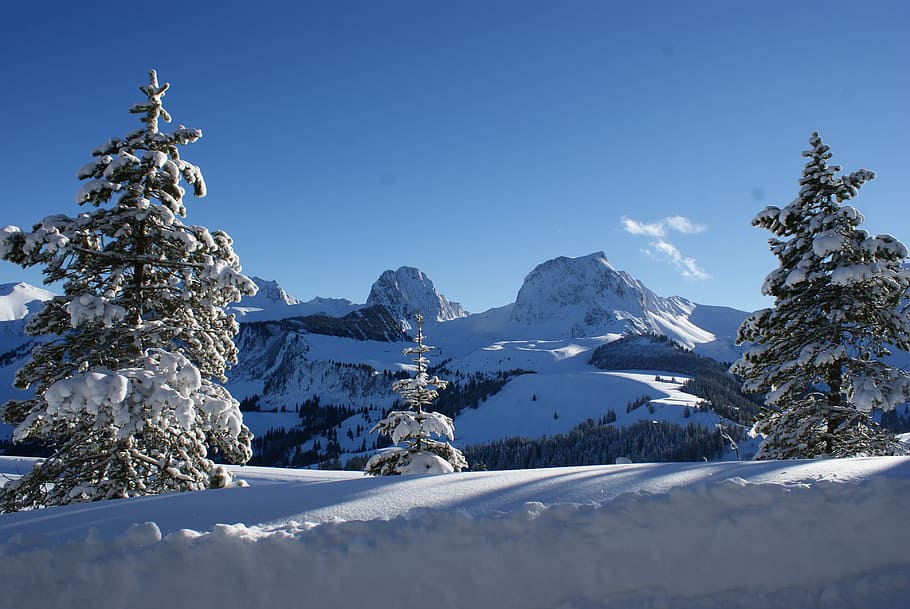 Gantrisch, Mountains, Alpine, Wintry, switzerland, winter, snow HD wallpaper