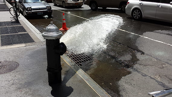 fire hydrant, flowing, water, pump, wet, transportation, mode of transportation HD wallpaper