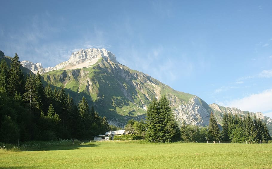alps, cluses, great bargy, mountain, nature, european Alps HD wallpaper