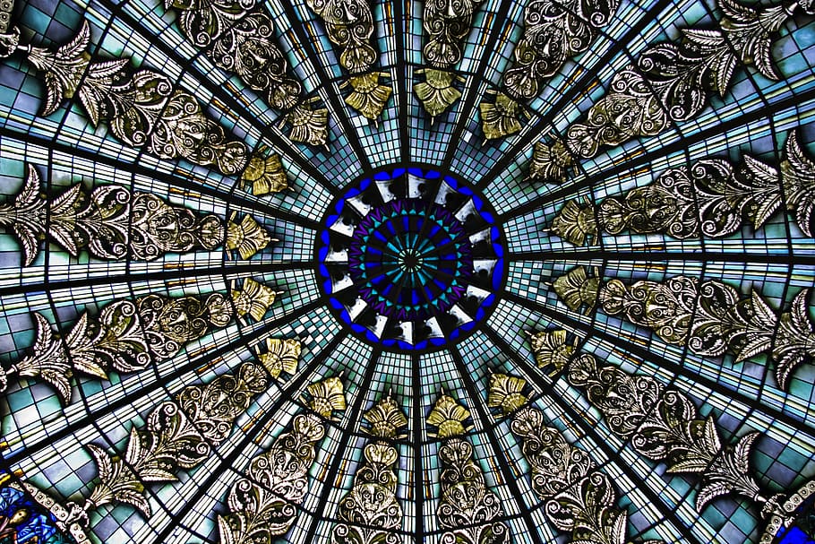 pattern, art, form, architecture, ornament, glass, style, geometric HD wallpaper
