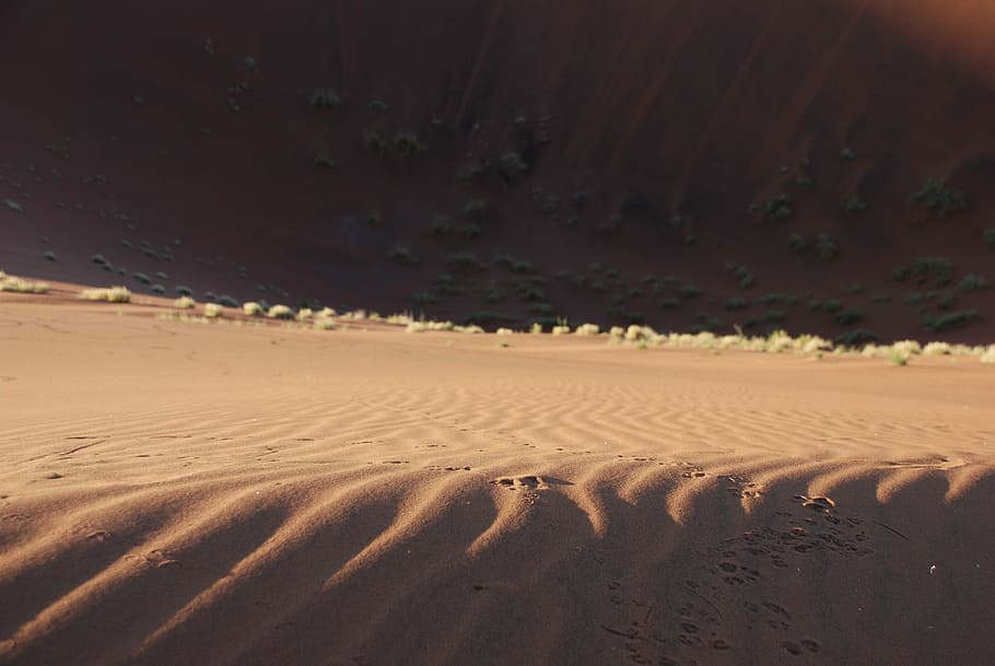 Dune, Sand, Desert, Waves, Pattern, wave pattern, contrast HD wallpaper