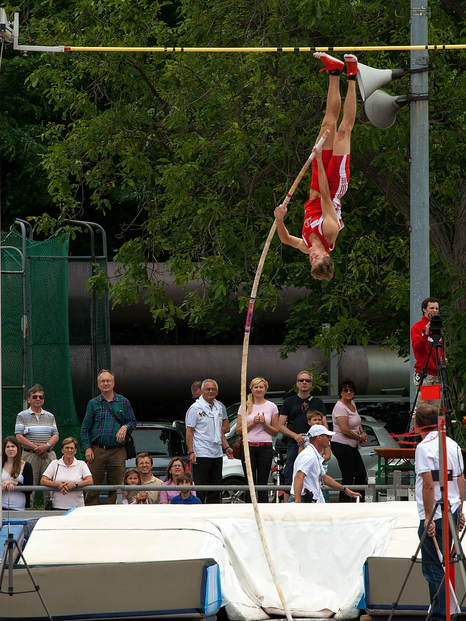 athletics, pole vault, sport, junior gala mannheim, group of people