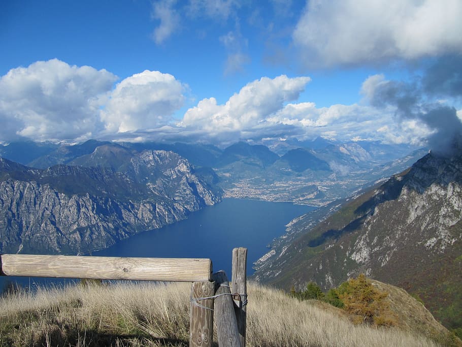 garda, summit, garda mountains, viewpoint, cloud - sky, mountain range HD wallpaper