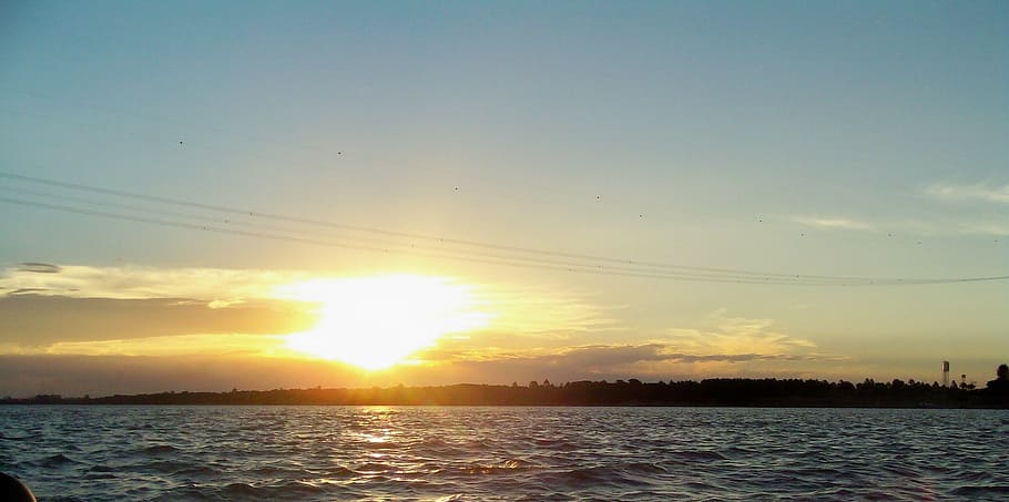dawn, horizon, sea, sunset, sky, beauty in nature, scenics - nature HD wallpaper