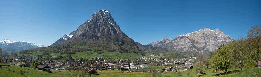 landscaped photo of a mountain, Glarus Alps, Glärnisch, Alpine, HD wallpaper