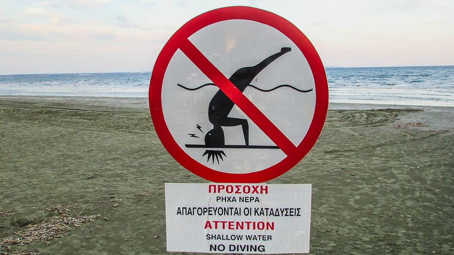 sign, warning, danger, risk, strange, sea, communication, warning sign HD wallpaper