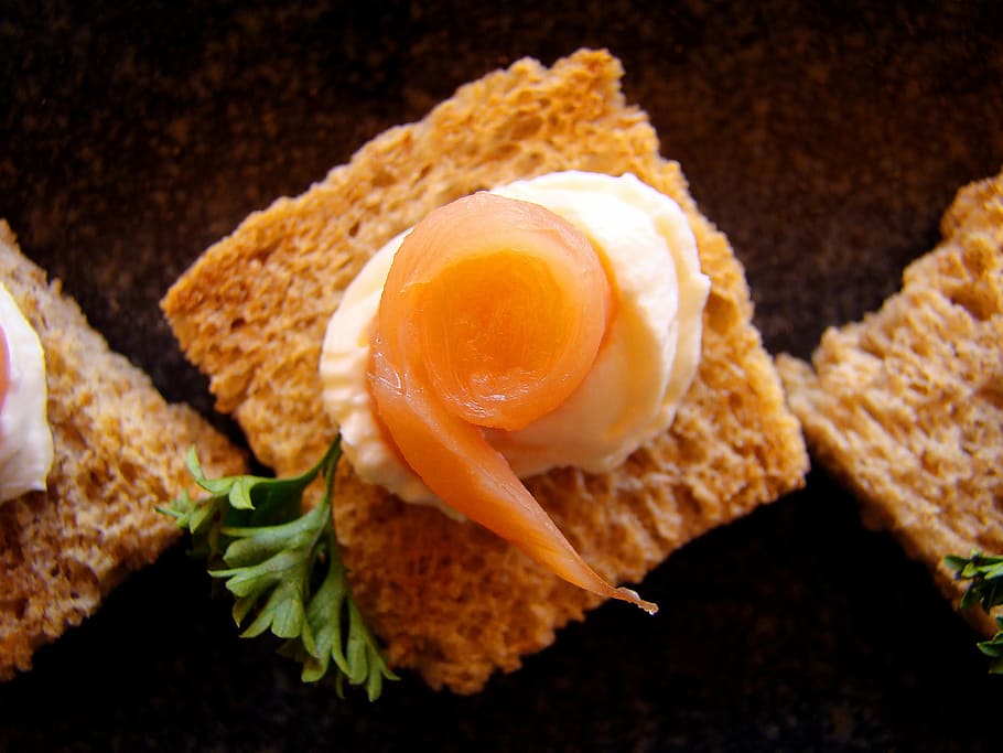 canapes, settee, toast, damascus, entry, parsley, food, food and drink HD wallpaper