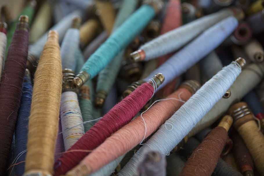 string, crafts, art, sewing, material, colours, variation, choice HD wallpaper