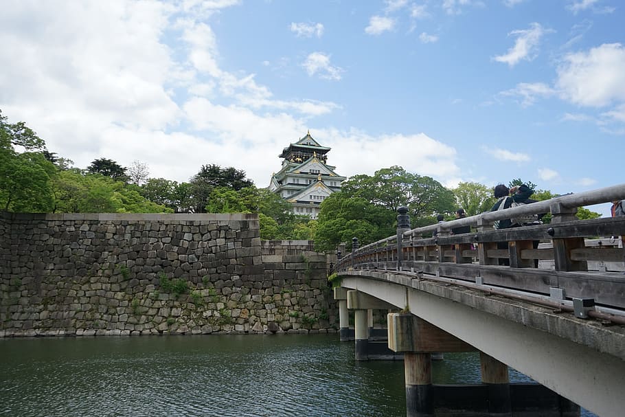 Castle Tower, Tower, Osaka, Osaka Castle, Castle, Building HD wallpaper