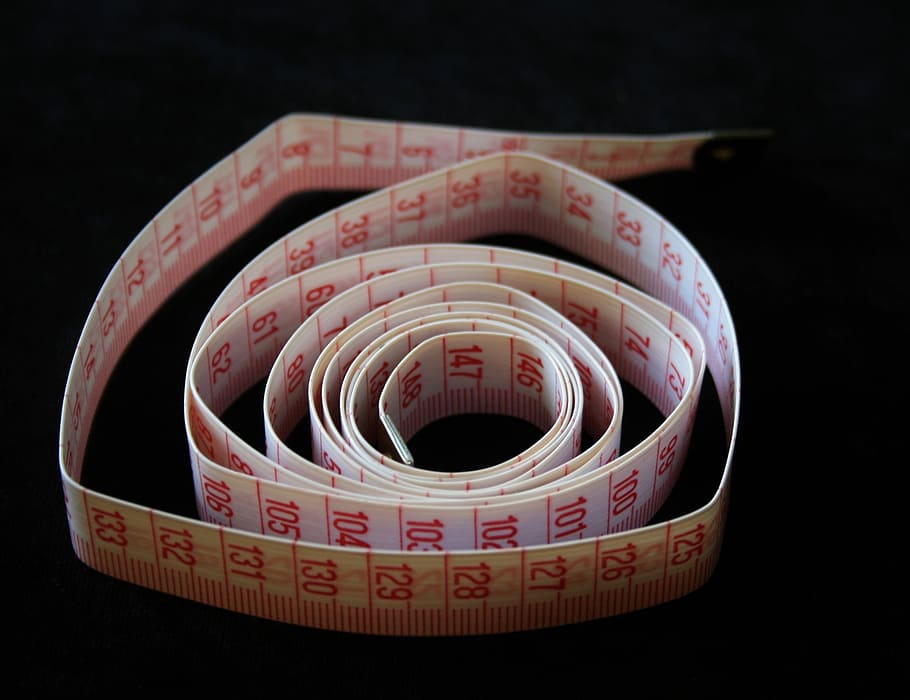 tape, measuring, red, white, centimeters, background, black HD wallpaper