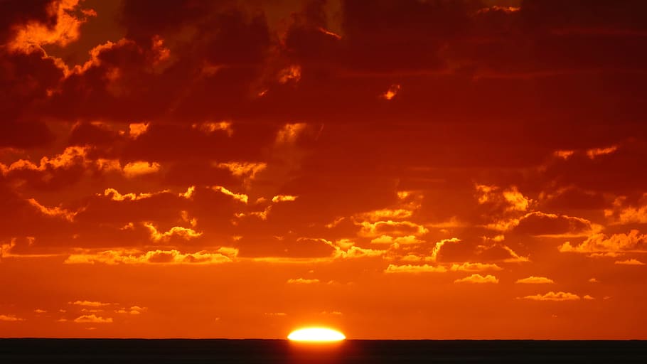 caribbean, sun, mood, sunset, nature, sky, water, horizon, cloud - sky HD wallpaper