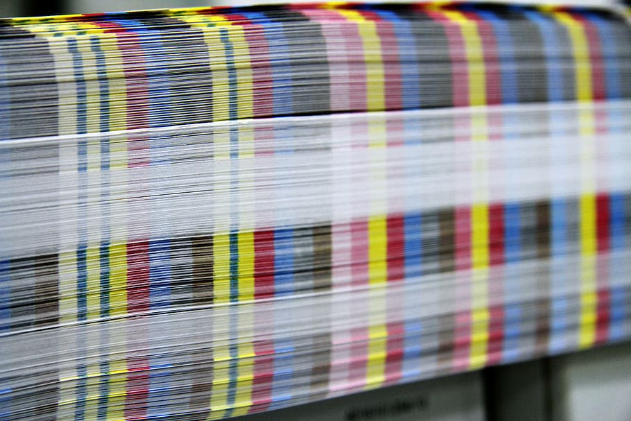 white, red, blue, pink, yellow, and black striped cloth, printed matter HD wallpaper