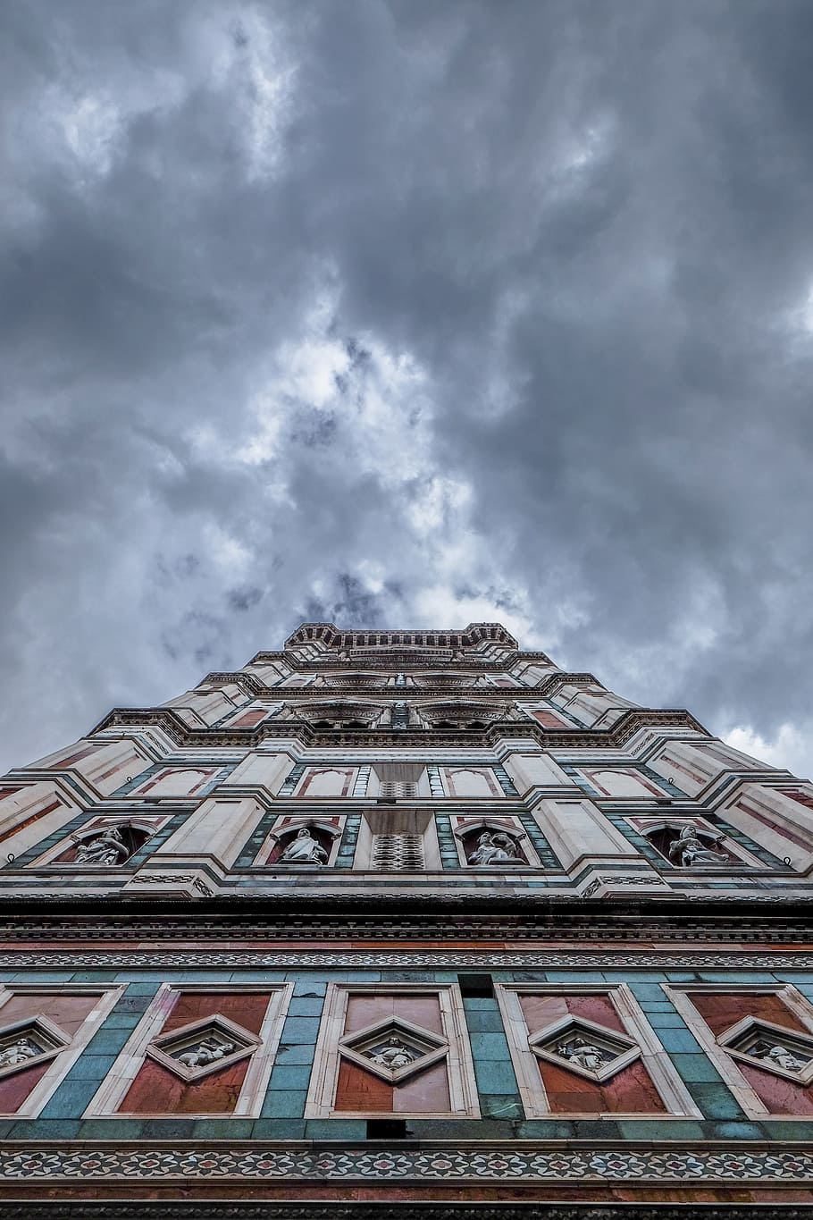 firenze, cathedral, duomo, tower, air, clouds, architecture HD wallpaper