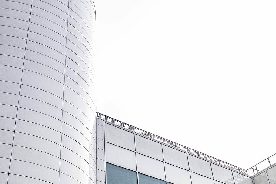 white high-rise building during daytime, building, architecture, windows, glass, white, lines HD wallpaper